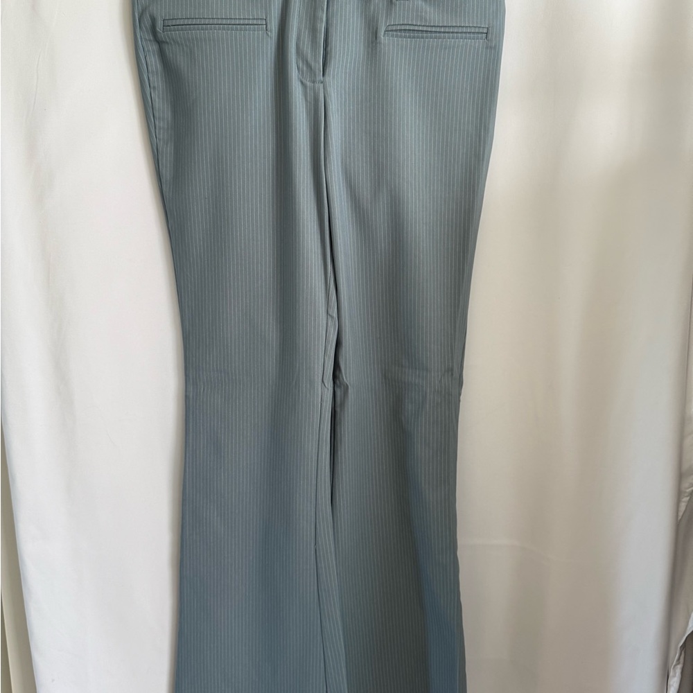 Forever 21 Light Gray Pinstripe Trousers